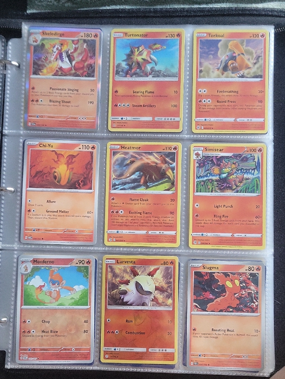 Trading Card Binder - Orange Fire Type Collection